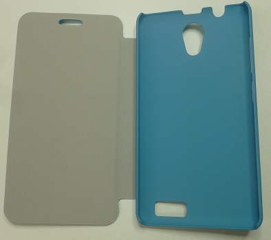 Lenovo A319 - Δερμάτινη Θήκη Με Πίσω Κάλυμμα Γαλάζιο (OEM)