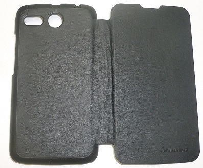 Lenovo A399 - Leather Case With Back Cover Black (OEM)
