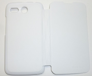 Lenovo A399 - Leather Case With Back Cover White (OEM)