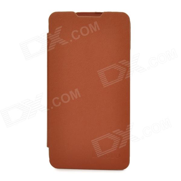 Lenovo A760 - Θήκη πορτοφόλι δερμάτινη Καφε (OEM)