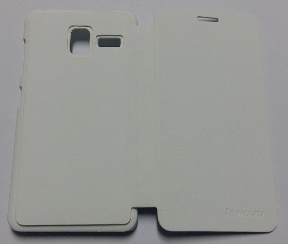 Lenovo A850+ Leather Case With Back Cover White (OEM)