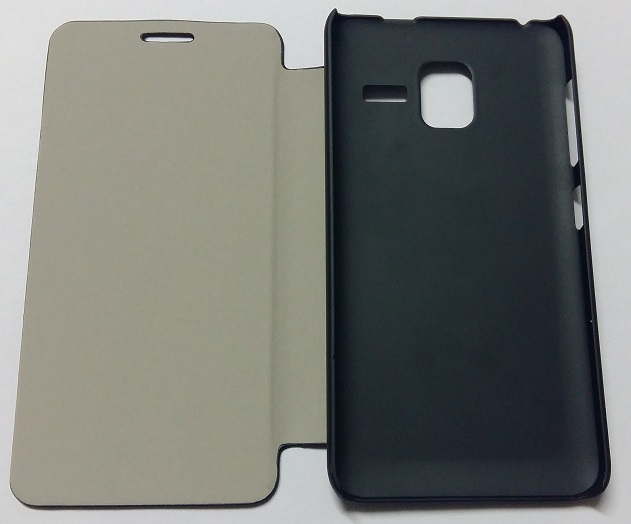 Lenovo A850+ Leather Case With Back Cover Black (OEM)