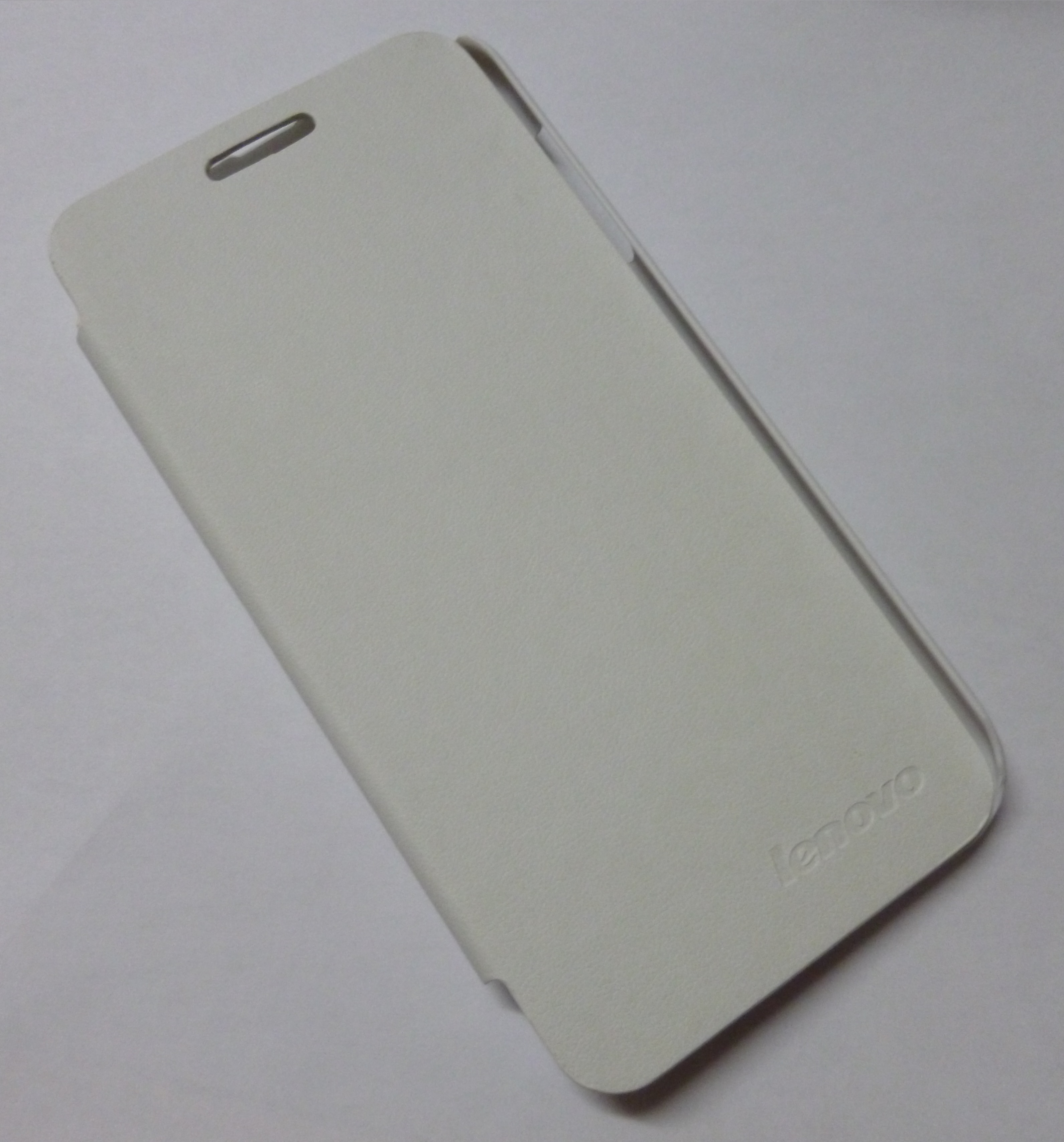 Lenovo A859 Leather Case with Back Cover (White) (OEM)