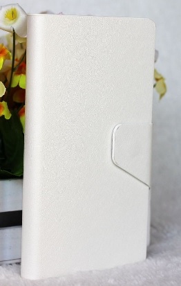 Lenovo A859 - Leather Stand Wallet  Case Glossy White (OEM)