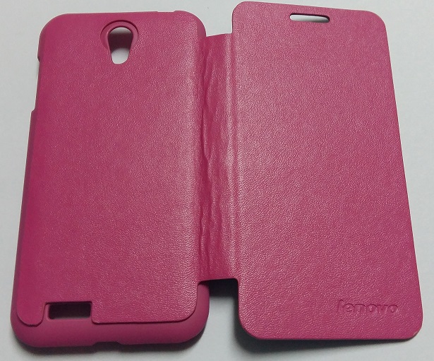 Lenovo A859 Leather Case with Back Cover (Magenta) (OEM)