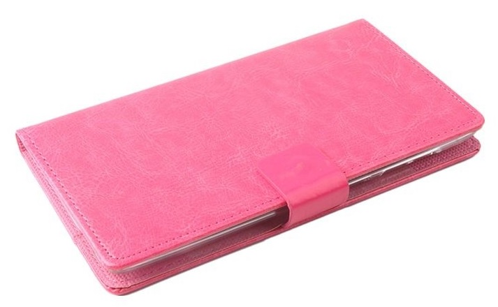 Lenovo A880 - Leather Wallet Stand Case Pink (OEM)
