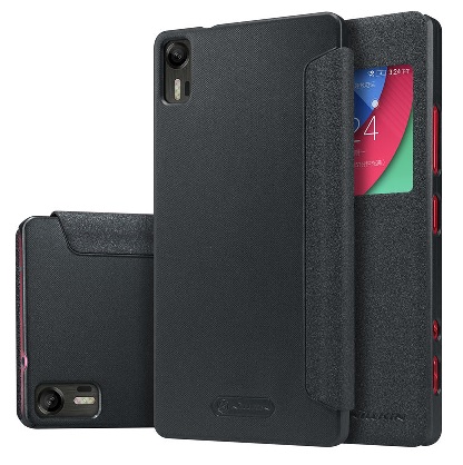 Nillkin Sparkle Book S-View Case with Back Cover for Lenovo Vibe Shot Z90 (Grey) (Nillkin)