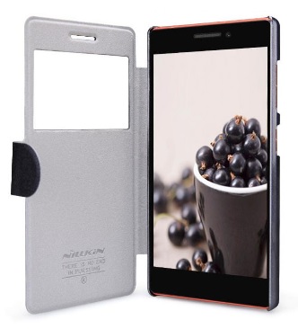 Lenovo Vibe X2 - Leather Case with windows and Hard Plastic Back Cover Black (Nillkin)