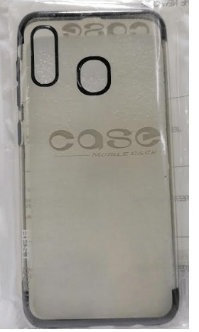 Slim Transparent TPU Case for Samsung Galaxy A20 / A30 with Black Border A205F A305F (oem)