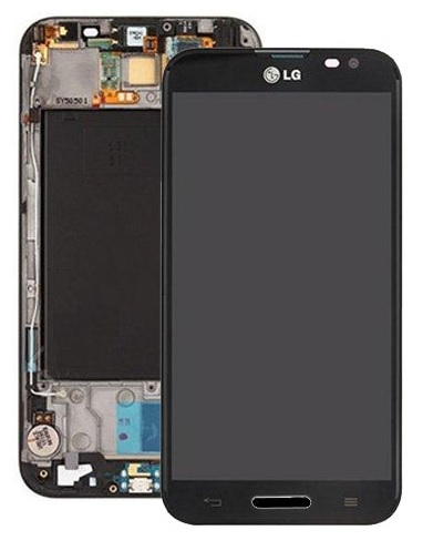 LG Optimus G Pro Complete LCD, Digitizer & Frame Assembly (Black) (ACQ86379201) (Bulk) E986