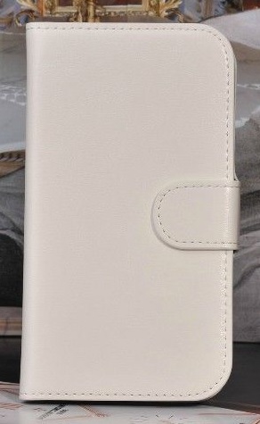 LG G2 D802 - Leather Wallet Case White (OEM)