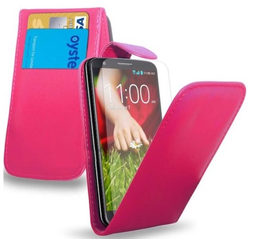 LG G2 Mini (D620) Leather Flip Case (Magenta) (OEM)