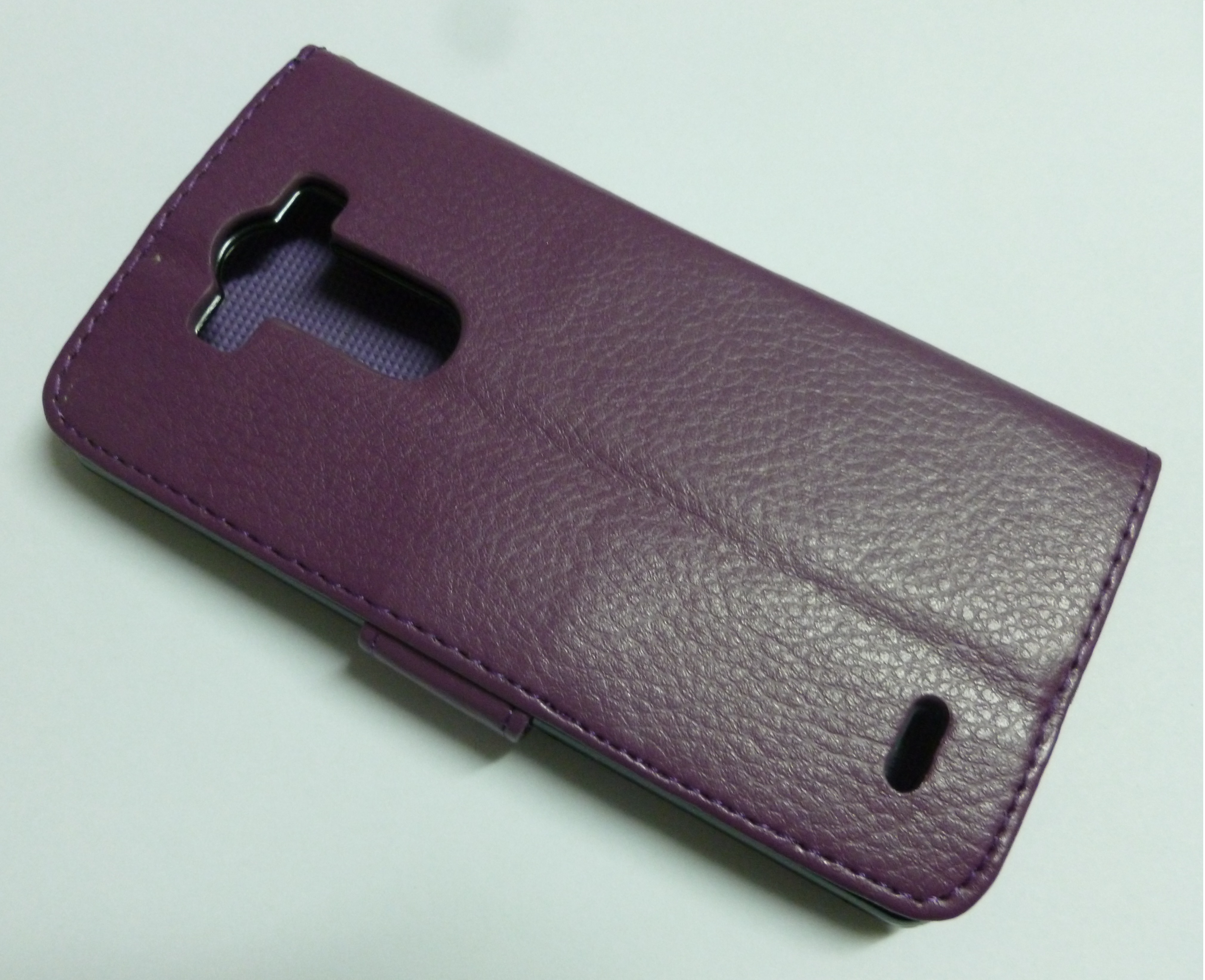 LG G3 D855 - Leather Wallet Stand Case Purple (OEM)