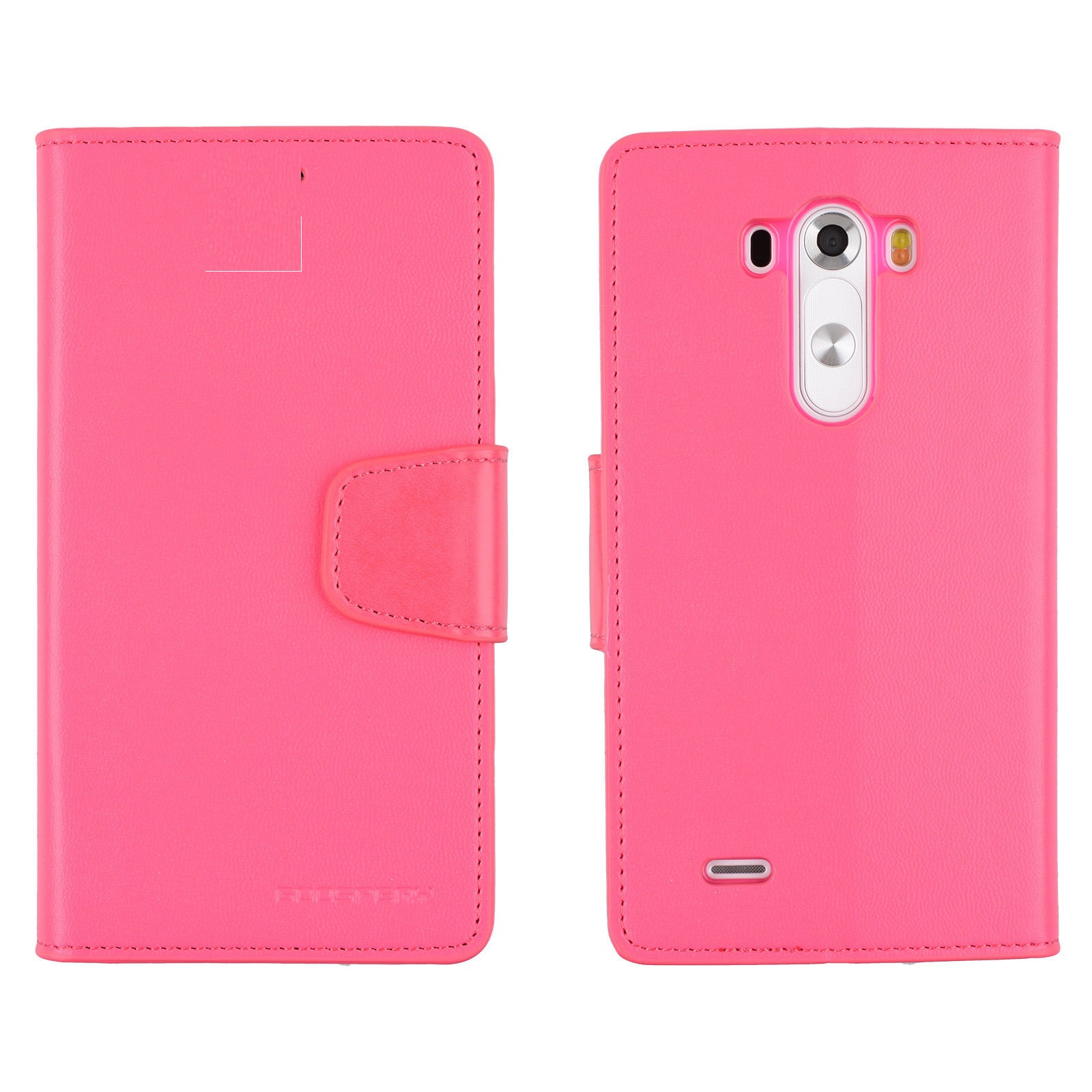 LG G3 S D722 (G3 MINI) - Leather Wallet Stand Case Pink (OEM)