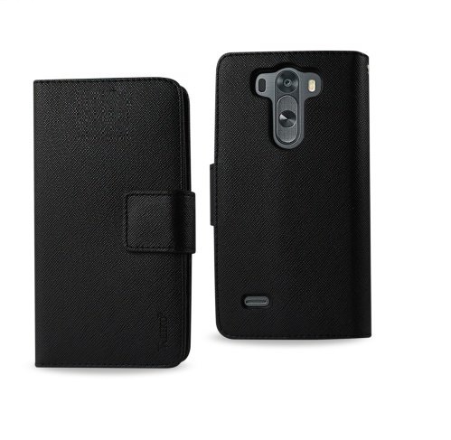 LG G3 S D722 (G3 MINI) - Δερμάτινη Θήκη Stand Πορτοφόλι Μαύρο (OEM)