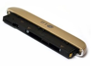 LG H850 G5 Loudspeaker, Mic, Charging Port Housing Bottom Cover Module in Gold (Grade A) (ACQ88888084) (Repair Part) (Bulk)