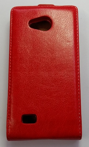 LG Joy (H220) - Δερμάτινη θήκη Flip Με Πίσω Κάλυμμα Σιλικόνης Κόκκινο (OEM)