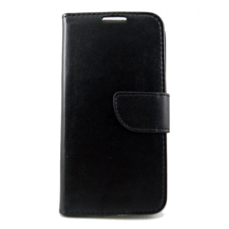 LG K7 Book Case Black with Slicone Back Cover Black (OEM)