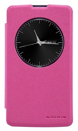 LG L Bello D331 / D335 Quick Circle Leather Case with Back Battery Back Cover (Fuchsia) (Nillkin)