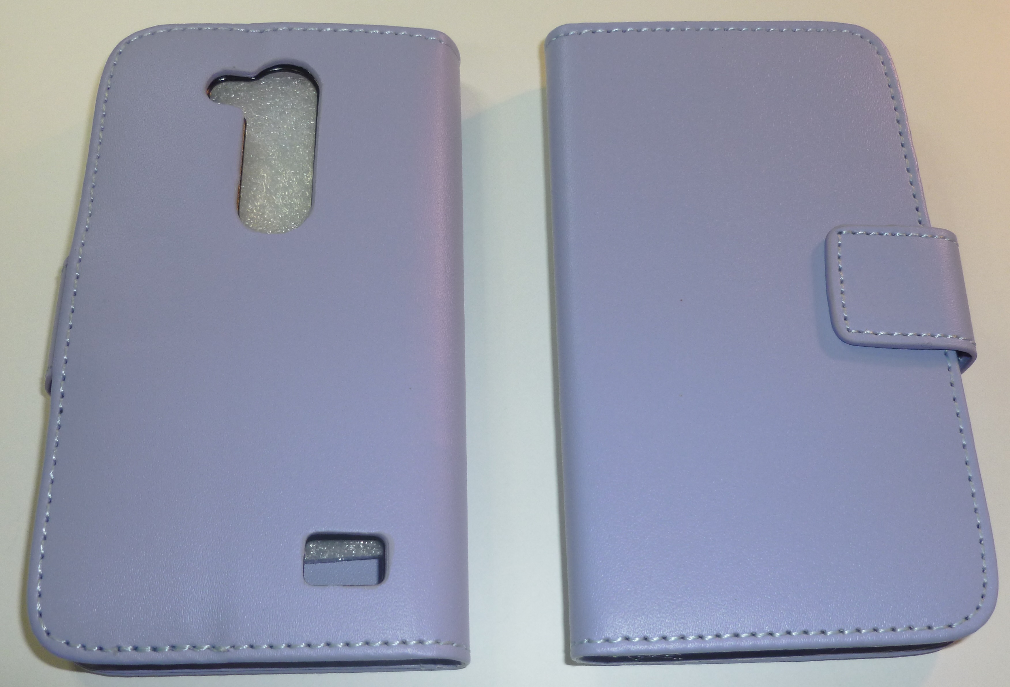 LG L Fino D290N/L Fino Dual D295 - Δερμάτινη Θήκη Stand Πορτοφόλι Μωβ (OEM) (BULK)