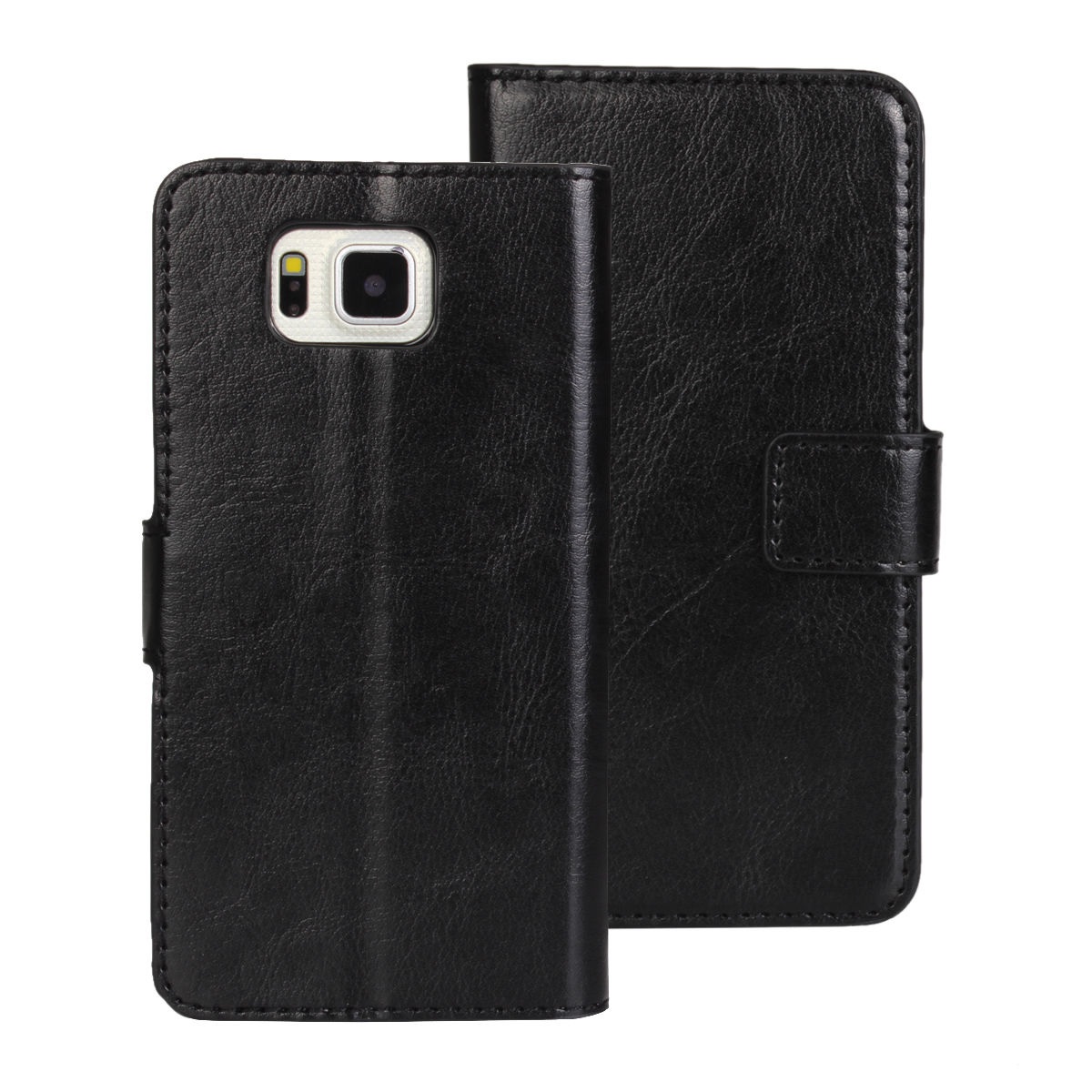 LG L80 D373 Leather Wallet Stand Case (Black) (OEM)
