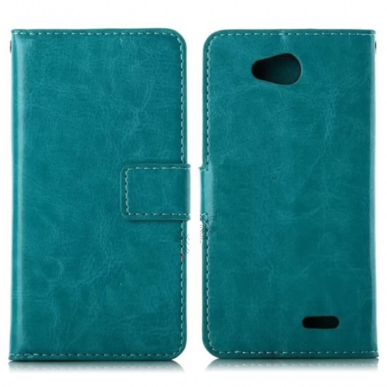 LG L90 Leather Wallet Case - Blue (D405/D410) (OEM)