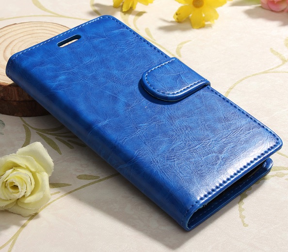 LG L90 Leather Wallet Case (D405/D410) (Blue) (OEM)