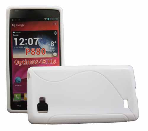 White Silicone Case for LG Optimus 4X HD P880