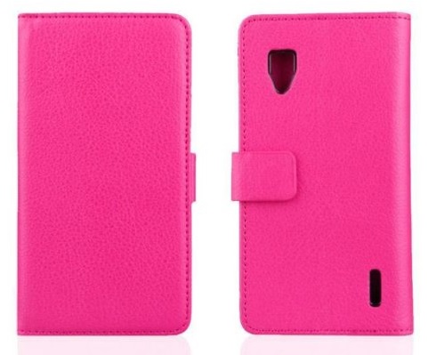 LG Optimus G E 973 / E975 - Δερμάτινη Θήκη Stand Πορτοφόλι Φούξια (ΟΕΜ)