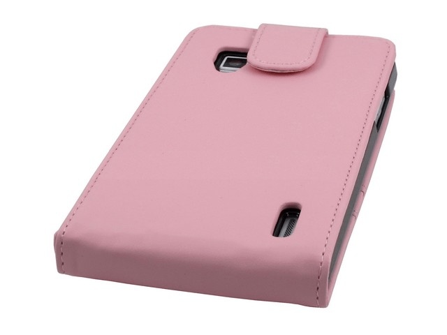 LG Optimus G E975 Flip Leather Wallet Case in Pink (OEM)