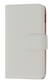 LG Optimus G E975 Leather Wallet Stand Case (White) (OEM)