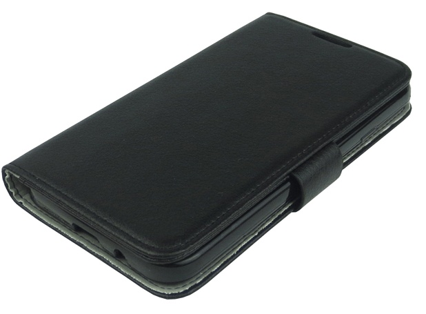 LG Optimus G Pro Leather Wallet Stand Case (E988/E986/E985) (Black) (OEM)