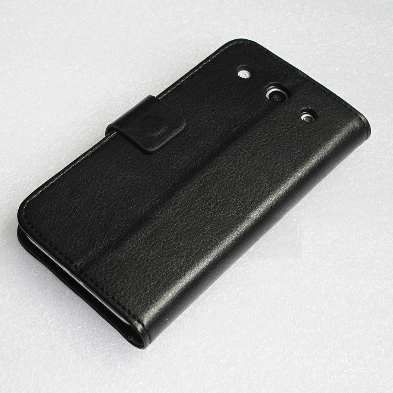 LG Optimus G Pro Leather Wallet Stand Case (E988/E986/E985) (Black) (OEM)