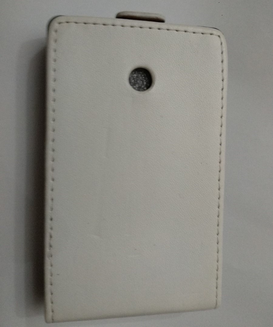 LG Optimus L3 E400 Leather Wallet Case - White (OEM) Version