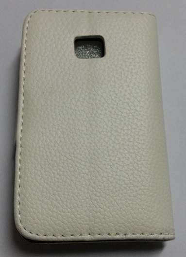 LG Optimus L3 2 E430 Leather Wallet Case (White) (OEM)