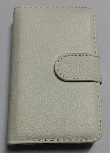 LG Optimus L3 2 E430 Leather Wallet Case (White) (OEM)