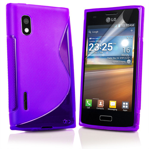 LG Optimus L5 E610 / E612 S Line TPU Gel Purple Silicone Case