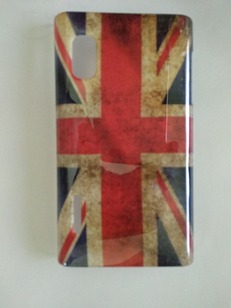LG Optimus L5 E610 / E612 Silicone TPU Gel Case with England Flag Design (OEM)