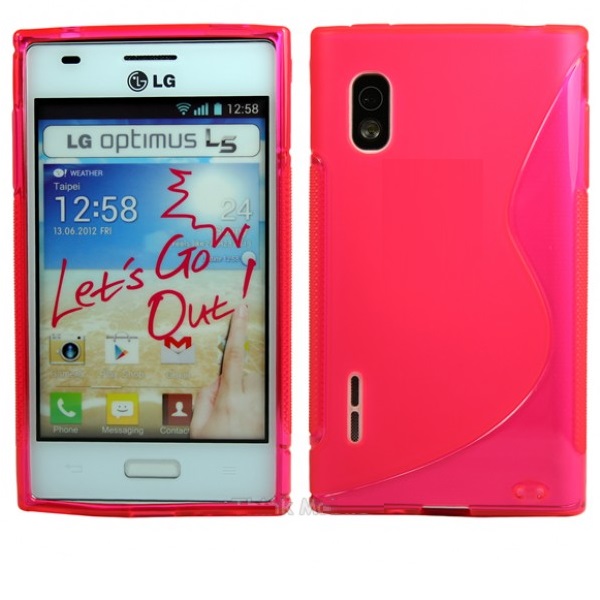 LG Optimus L5 E610 - TPU Gel Case S-Line Magenta (OEM)
