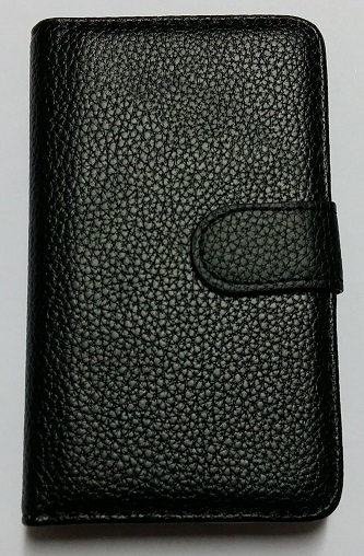 LG Optimus L5 2 E460 Leather Wallet Stand Case L5ii (Black) (OEM)