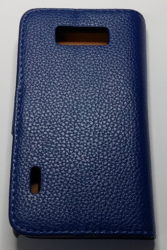 LG Optimus L7 P700 Leather Wallet Case (Blue) (OEM)
