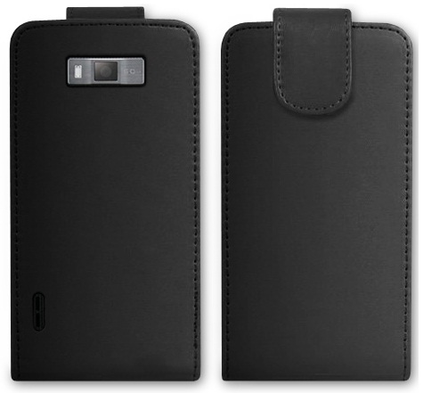 LG Optimus L7 P700 Flip Leather Case (Black)