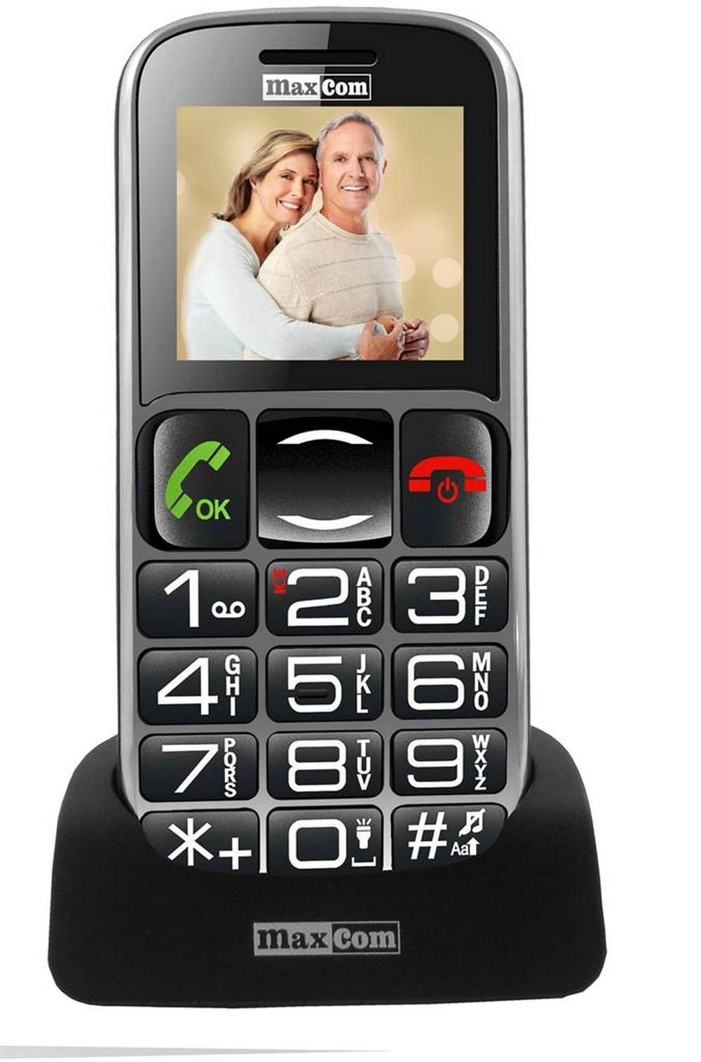 Maxcom MM462BB Big Button Phone with Bluetooth, Radio (Handsfree-Free), Flashlight, Camera & Emergency Key - Black