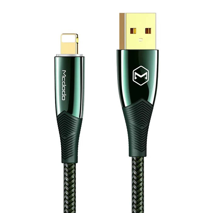 Mcdodo Shark Series Auto Power Off Lightning Data Cable (1.2m) (Green) (CA-8062) Charger