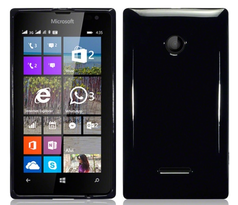 Microsoft Lumia 435 - TPU Gel Case-Black (OEM)