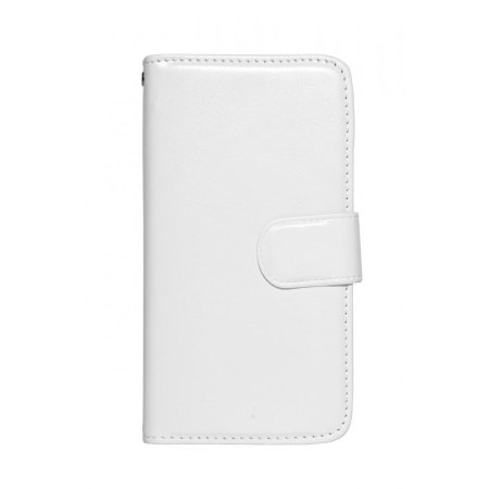 Microsoft Lumia 435 - Leather Wallet Stand  Case White (OEM)