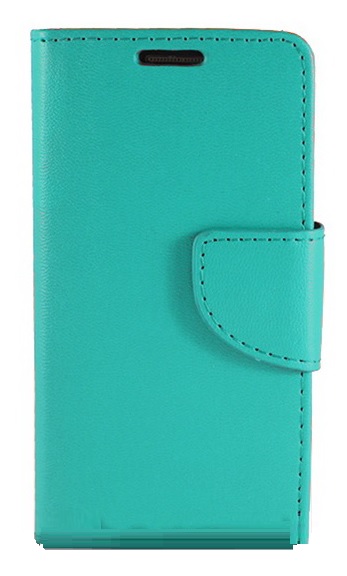 Microsoft Lumia 435 - Leather Wallet Stand Case Light Blue (OEM)
