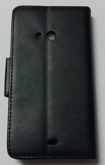 Microsoft Lumia 535 - Leather Wallet Case With Silicone Back Cover Black (OEM)