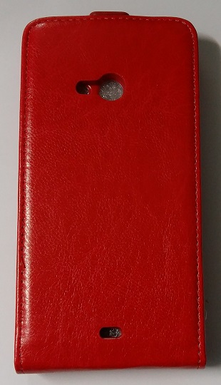 Microsoft Lumia 540 - Leather Flip Case With Silicone Back Cover Red (OEM)