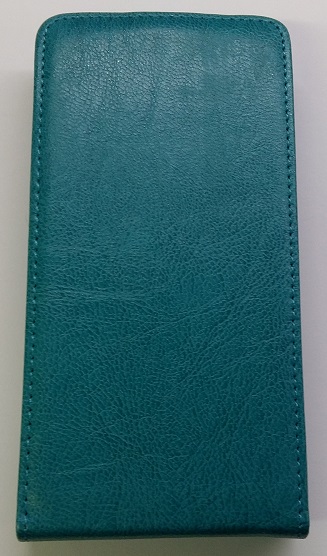Microsoft Lumia 540 Leather Flip Case with Silicone Back Cover (Turquoise) (OEM)